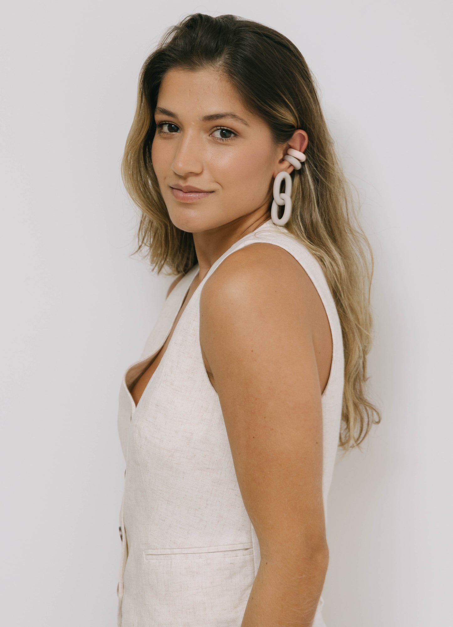 Aretes Eslabones Blooms Ash