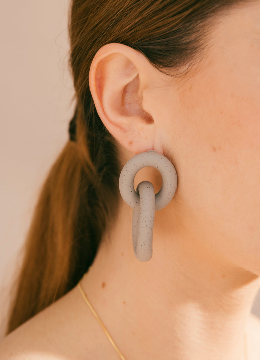 Aretes Eslabones Blooms Stone