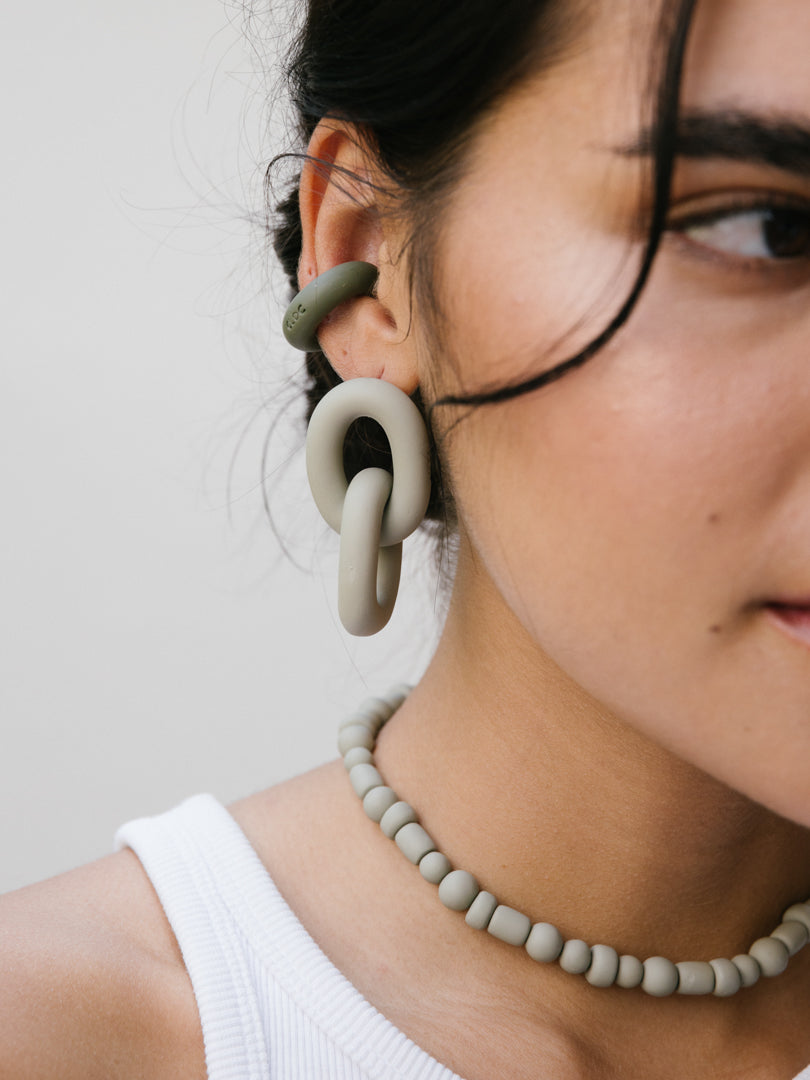 Aretes Eslabones Blooms Sage