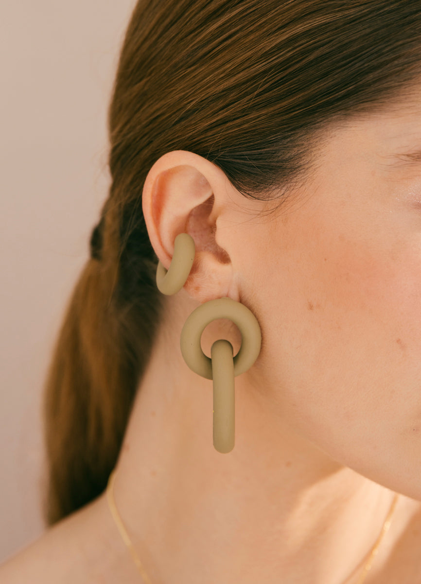 Aretes Eslabones Blooms Grass