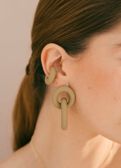 Aretes Eslabones Blooms Grass